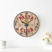 Pasta Club Vintage Kitchen ラージ壁時計 (ホーム)
