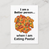 Pasta Makes Me Better Funny Pasta Restaurant 名刺 (正面)