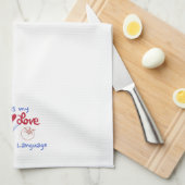 Pasta noodle tomato cute  キッチンタオル (四つ折り)