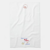 Pasta noodle tomato cute  キッチンタオル (縦)