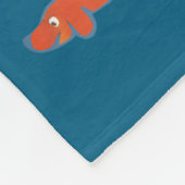 Pasta P Dog Funny Dachshund Dog Pasta Foodie Dog S フリースブランケット (角)