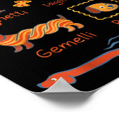 Pasta P Dog Funny Dachshund Dog Pasta Foodie Dog S ポスター (角)