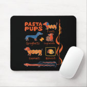 Pasta P Dog Funny Dachshund Dog Pasta Foodie Dog S マウスパッド (マウス)