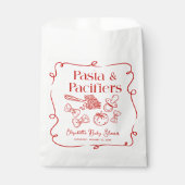 Pasta & Pacifiers Hand Drawn Italian Baby Shower フェイバーバッグ (正面)