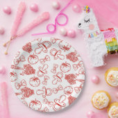 Pasta & Pacifiers Hand Drawn Italian Baby Shower ペーパープレート (パーティー)