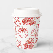 Pasta & Pacifiers Hand Drawn Italian Baby Shower  紙コップ (裏面)