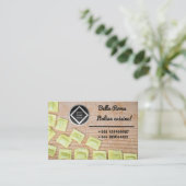 Pasta-Ravioli-italienische Spezialität auf Holz 名刺 (スタンド正面)