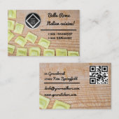 Pasta-Ravioli-italienische Spezialität auf Holz 名刺 (正面/裏面)