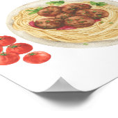 Pasta spaghetti Baby shower Favors ポスター (角)