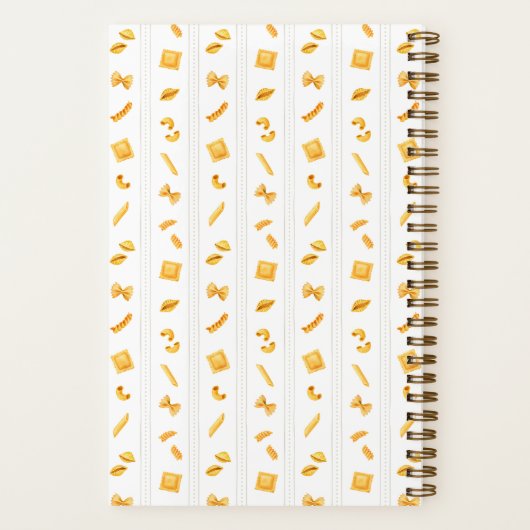 Pasta Stripe Personalized Recipe ノートブック (裏面)