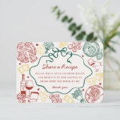 Pasta Thats Amore Italian Bridal Shower Recipe エンクロージャーカード (スタンド正面)