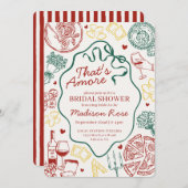 Pasta Thats Amore Italian Brunch Bridal Shower 招待状 (正面/裏面)