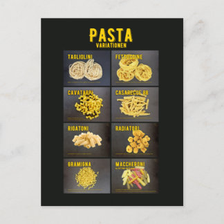 Pasta Variationen Italienisches Restaurant Zutaten ポストカード