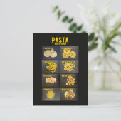 Pasta Variationen Italienisches Restaurant Zutaten ポストカード (スタンド正面)