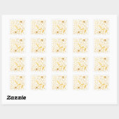 Pasta Varieties Seamless Pattern Sticker スクエアシール (シート)