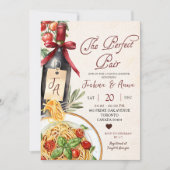 Pasta Wine Perfect Pair Bridal Shower 招待状 (正面)
