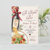 Pasta Wine Perfect Pair Bridal Shower 招待状 (スタンド正面)