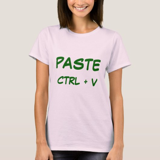 PASTE, CTRL + V Tシャツ (正面)