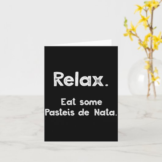 Pasteis De Nata Rtuguese Quote Funny Rtugal Food R カード (黄色い花)