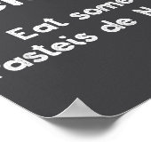 Pasteis De Nata Rtuguese Quote Funny Rtugal Food R ポスター (角)