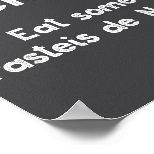 Pasteis De Nata Rtuguese Quote Funny Rtugal Food R ポスター (角)