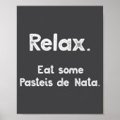 Pasteis De Nata Rtuguese Quote Funny Rtugal Food R ポスター (正面)