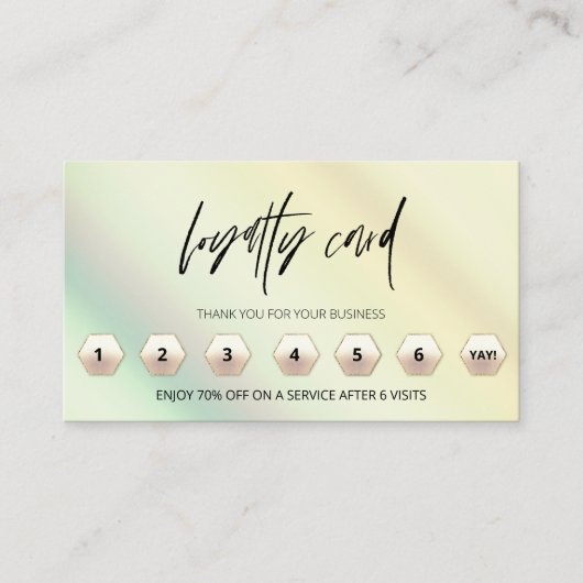 *～* Pastelに感謝グラデーションするロゴQR。 ロイヤリティカード (正面)