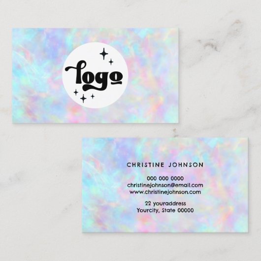 pastelのロゴ抽象芸術背景 名刺 (正面/裏面)