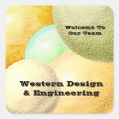 Pastelの従業員の評価へようこそ スクエアシール (正面)