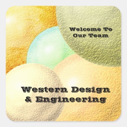 Pastelの従業員の評価へようこそ スクエアシール (正面)