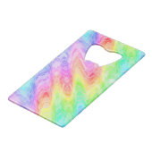 Pastelカラフルが渦抽象芸術ガーリー クレジットカード栓抜き (正面アングル)