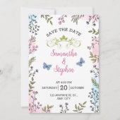 Pastelカラースケッチの例証フローラ救: 招待状 (正面)