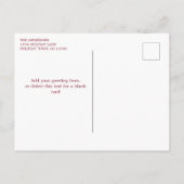 Pastelヴィンテージフローラカスタマイズ シーズンポストカード (裏面)