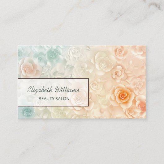 Pastel 3D Roses 名刺 (正面)