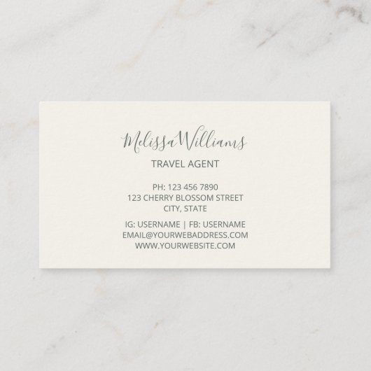 Pastel 3D Roses Logo 名刺 (裏面)