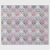 Pastel 3D Snowflakes  ラッピングペーパー (フラット)