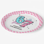 Pastel 67 Six Seven Girl Birthday Party ペーパープレート (アングル)