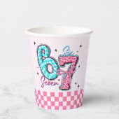 Pastel 67 Six Seven Girl Birthday Party 紙コップ (正面)