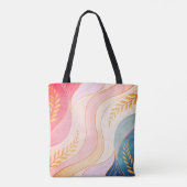Pastel Abstract Feminine Full-Print Tote Bag トートバッグ (裏面)
