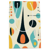 Pastel Abstract Mid-Century Pattern ミディアムペーパーバッグ (正面)