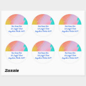 Pastel Abstract Modern Return Address Labels ラウンドシール (シート)