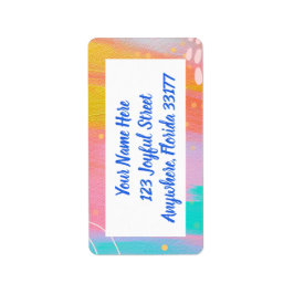 Pastel Abstract Modern Return Address Labels ラベル