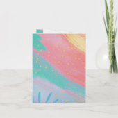 Pastel Abstract Peace Love Joy Christmas Card カード (裏面)