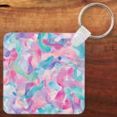 Pastel Abstract Ribbon Pattern キーホルダー (裏面)