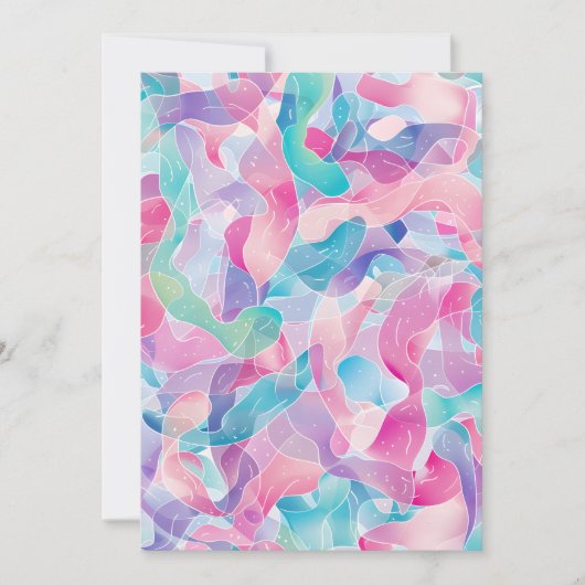 Pastel Abstract Ribbon Pattern シーズンカード (正面)