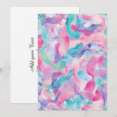 Pastel Abstract Ribbon Pattern シーズンカード (正面/裏面)