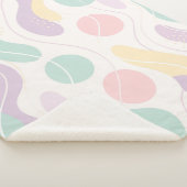 Pastel Abstract Seamless Pattern Waves and Circles シェルパブランケット (3/4)