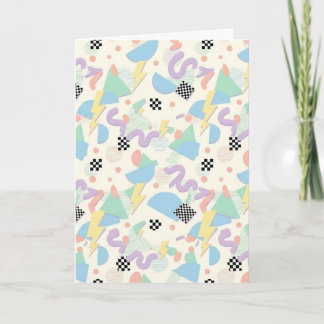 Pastel Abstract Shapes Pattern Design カード