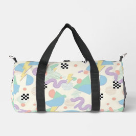 Pastel Abstract Shapes Pattern Design ダッフルバッグ