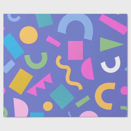 Pastel Abstract Shapes Pattern Design ラッピングペーパー (フラット)